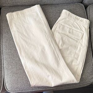 Madewell Off-White Textured Trousers